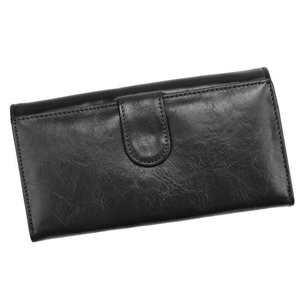 Naiste nahast rahakott Pierre Cardin, must hind ja info | Naiste rahakotid | kaup24.ee