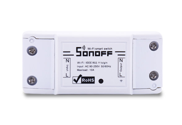 Sonoff 1-kanaliline nutirelee WiFi - 230VAC 2200W hind ja info | Valvesüsteemid, kontrollerid | kaup24.ee