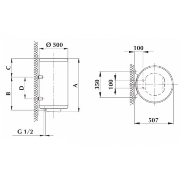 Elektriline boiler Gorenje GBU 120 N 120l, paigaldatav vertikaalselt/horisontaalselt hind ja info | Boilerid | kaup24.ee