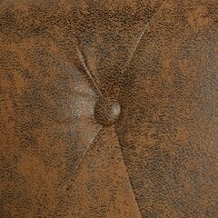 Трехместный диван Chesterfield, коричневый, искусственная кожа цена и информация | Диваны | kaup24.ee