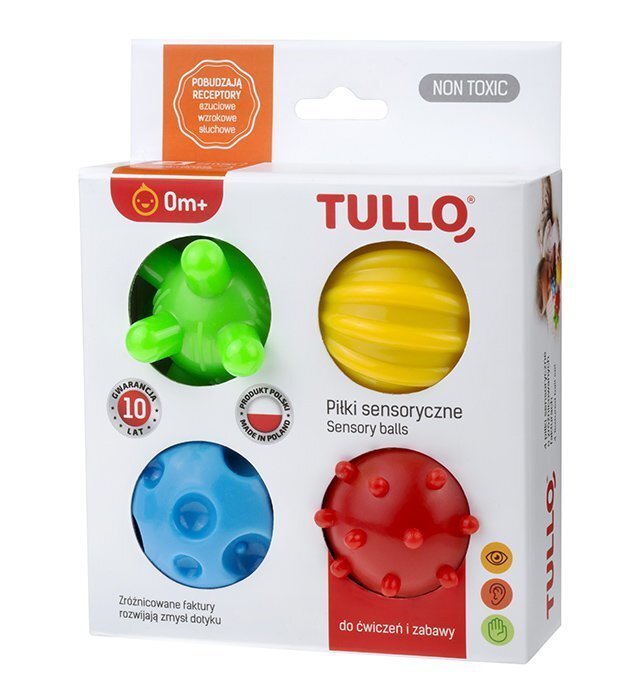 Arendavad pallid lastele Tullo, 4 tk, 459 цена и информация | Imikute mänguasjad | kaup24.ee