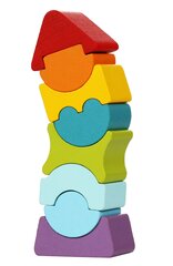 Набор деревянных кубиков Cubika ГИБКАЯ БАШНЯ 8 цена и информация | Игрушки для малышей | kaup24.ee