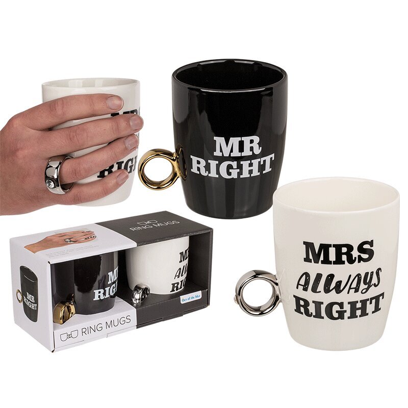 Kohvitassid ‘Mr Right’ & ‘Mrs Always Right’ цена и информация | Muud kingitused | kaup24.ee