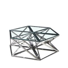 Abilaud DKD Home Decor, klaas/teras, 6 tk., (137,5 x 120,5 x 45,4 cm) цена и информация | Журнальные столики | kaup24.ee