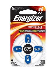 Батарейки Energizer, 675, 4 шт. цена и информация | Батерейки | kaup24.ee