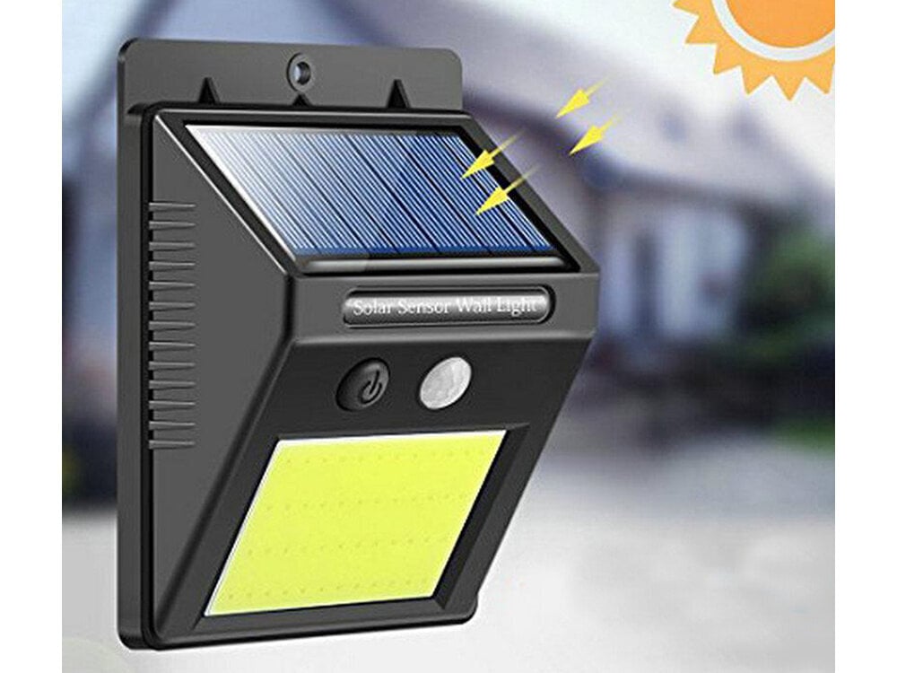 LED Päikesepaneeliga seinavalgusti koos anduriga цена и информация | Aia- ja õuevalgustid | kaup24.ee