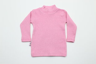 Tüdrukute kõrge kaelusega džemper, värvus roosa hind ja info | Tüdrukute kampsunid, vestid ja jakid | kaup24.ee
