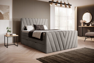 Кровать NORE Candice Loco 04, 140x200 см, серый цвет цена и информация | Кровати | kaup24.ee