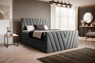 Кровать NORE Candice Flores 04, 160x200 см, серый цвет цена и информация | Кровати | kaup24.ee