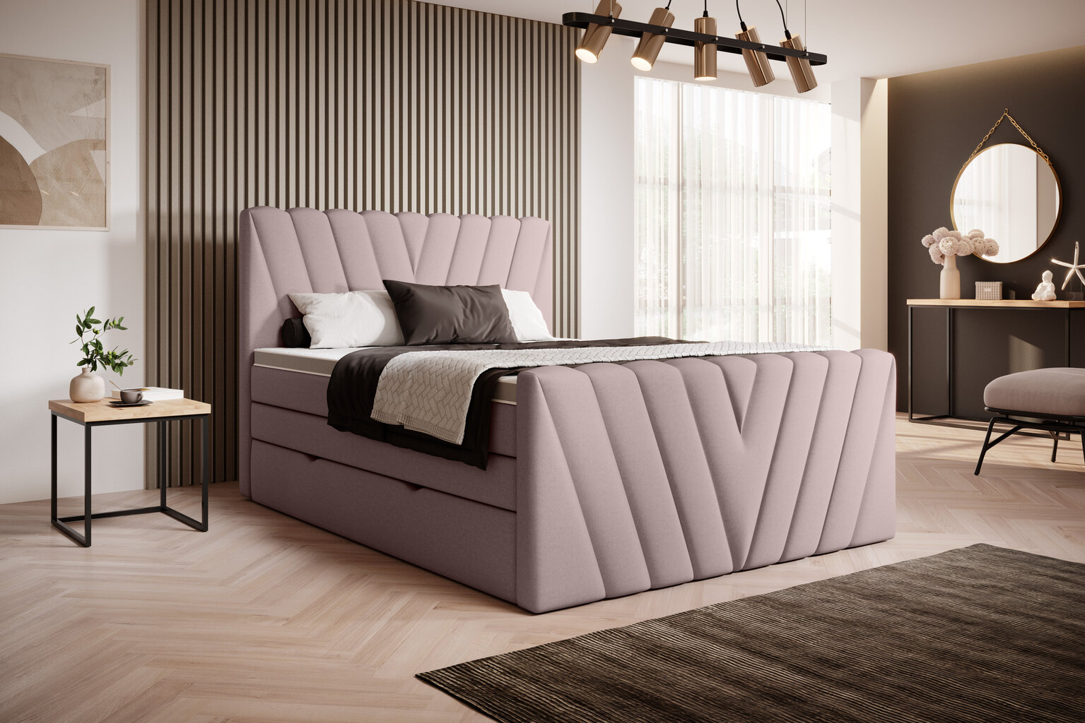 Voodi NORE Candice Gojo 101, 160x200 cm, roosa hind ja info | Voodid | kaup24.ee