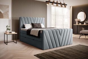 Кровать NORE Candice Velvetmat 04, 180x200 см, серая цена и информация | Кровати | kaup24.ee