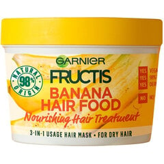 Juuksemask Garnier Fructis Hair Food Banana 3-in-1, 390ml  hind ja info | Juuksepalsamid | kaup24.ee
