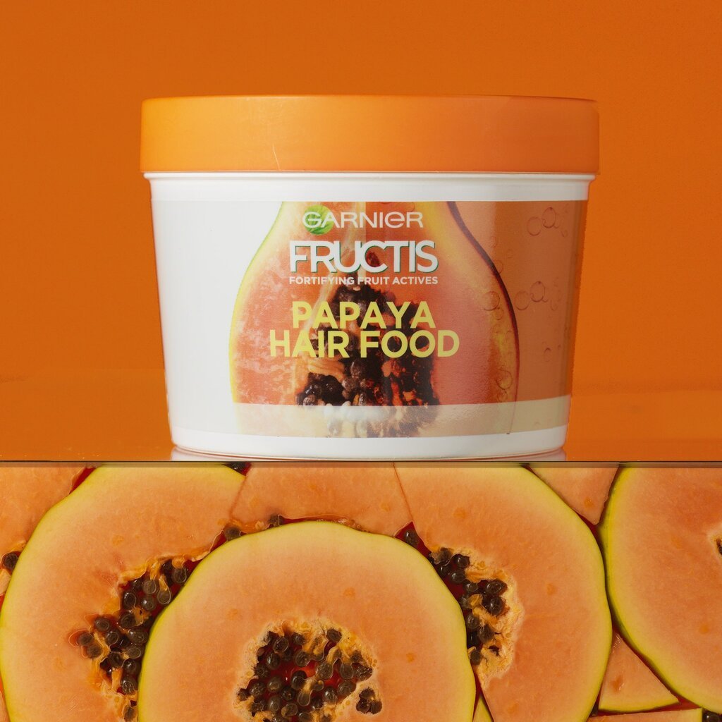 Juuksemask Garnier Fructis Hair Food Papaya 3-in-1, 390 ml  hind ja info | Maskid, õlid, seerumid | kaup24.ee