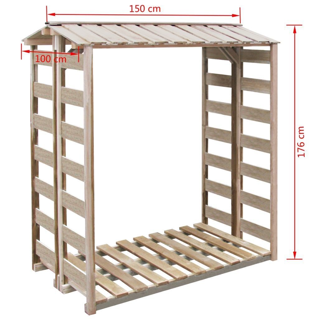 Puukuur 150 x 90 x 176 cm immutatud männipuit, vidaXL hind ja info | Kuurid ja aiamajad | kaup24.ee