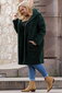 Naiste mantel Ofelia, sooja koheva kapuutsiga, roheline hind ja info | Naiste mantlid | kaup24.ee