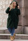 Naiste mantel Ofelia, sooja koheva kapuutsiga, roheline hind ja info | Naiste mantlid | kaup24.ee