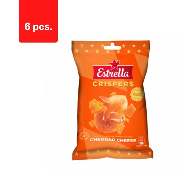 Küpsetatud maapähklid ESTRELLA, juustu maitsega, krõbeda koorega, 140 g x 6 tk. pakett цена и информация | Suupisted, krõpsud | kaup24.ee