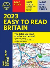 2023 Philip's Easy to Read Road Atlas Britain: (A4 Paperback) цена и информация | Путеводители, путешествия | kaup24.ee