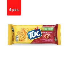 Singimaitselised kreekerid TUC BACON, 100 g x 6 tk. pakett hind ja info | Suupisted, krõpsud | kaup24.ee