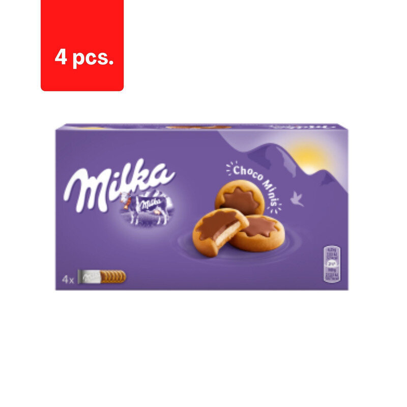 Küpsised MILKA Choco Minis, 150 g x 4 tk. pakett цена и информация | Maiustused | kaup24.ee
