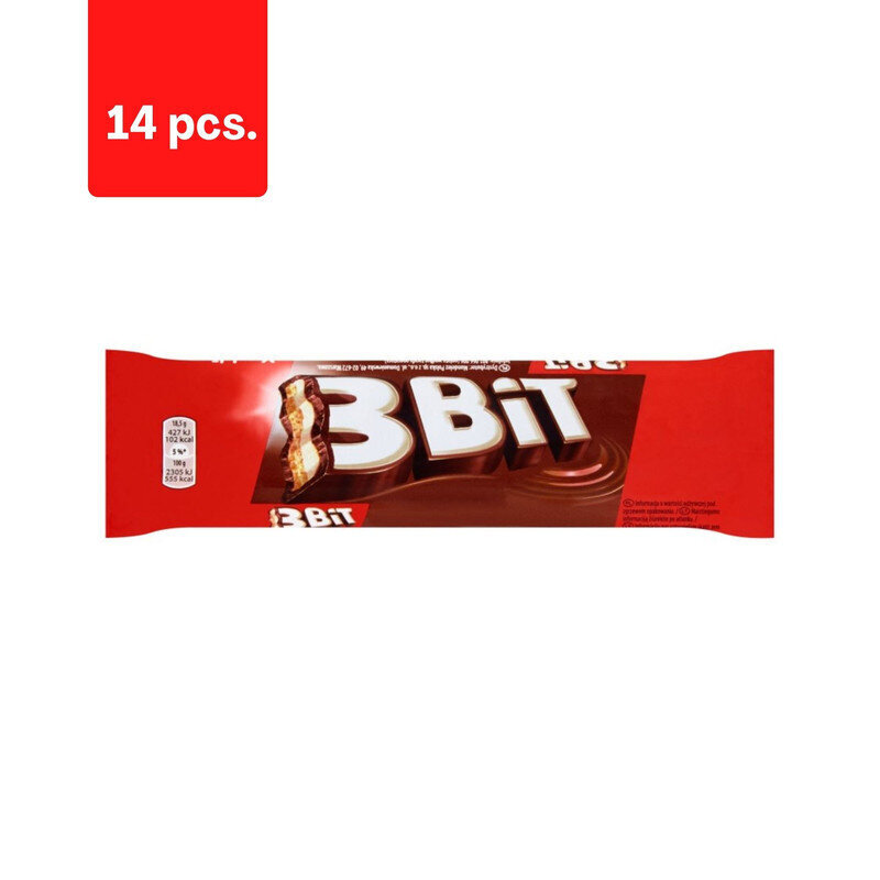 Šokolaaditahvel 3BIT, 46 g x 14 tk. pakett hind ja info | Maiustused | kaup24.ee