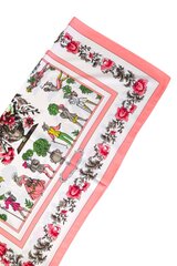 Naiste kaelarätik Scarf SCARF028-ONE SIZE, roosa mustriga hind ja info | Naiste sallid | kaup24.ee