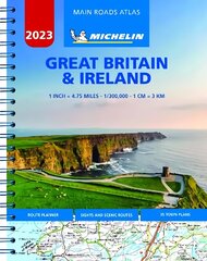 Great Britain & Ireland 2023 - Mains Roads Atlas (A4-Spiral) цена и информация | Путеводители, путешествия | kaup24.ee