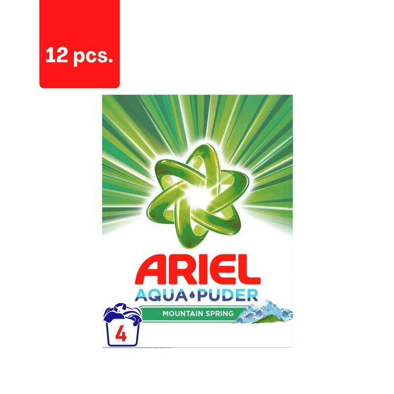 Pesupulber ARIEL Mountain Spring, 4 pesu/ 260 g x 12 tk. цена и информация | Pesuvahendid | kaup24.ee