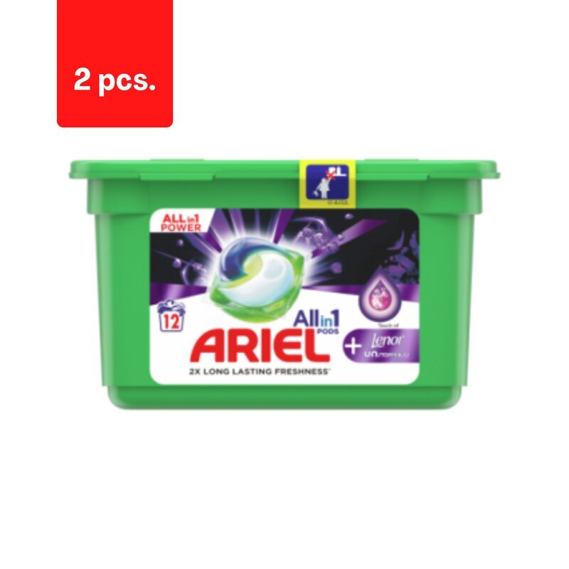 Pesukapslid Ariel TOL Unstoppables, 12 ühikut x 2 ühikut. hind ja info | Pesuvahendid | kaup24.ee