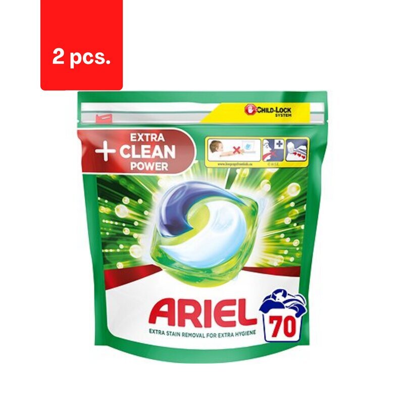 Pesukapslid Ariel Extra Clean, 70 tk x 2 tk. hind ja info | Pesuvahendid | kaup24.ee