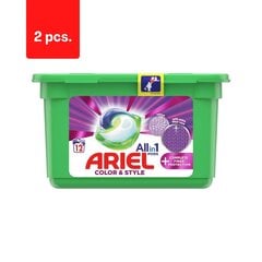 Pesukapslid Ariel Complete, 12 tk x 2 tk. цена и информация | Средства для стирки | kaup24.ee