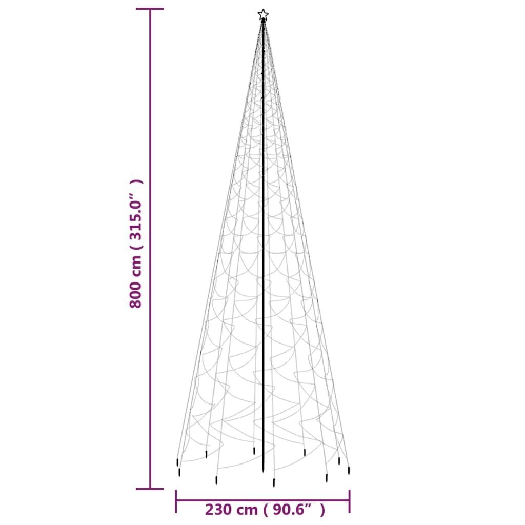 Kunstkuusk vidaXL vaiaga, sinised 3000 LEDi, 800 cm hind ja info | Kunstkuused | kaup24.ee