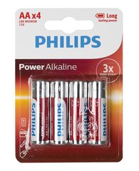 Philips AA элементы 4 шт.. LR6P4B/10 цена и информация | Батарейки | kaup24.ee