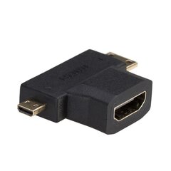 Адаптер Akyga HDMI F / MINI HDMI M + MICRO HDMI M AK-AD-23 цена и информация | Аксессуары для Smart TV | kaup24.ee