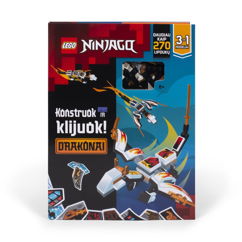 LEGO® NINJAGO Tegevusraamat Ehita ja liimi: NINJAGO draakonid hind ja info | Noortekirjandus | kaup24.ee