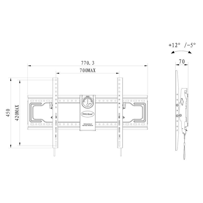 DF 80 T 65-90” hind ja info | Teleri seinakinnitused ja hoidjad | kaup24.ee