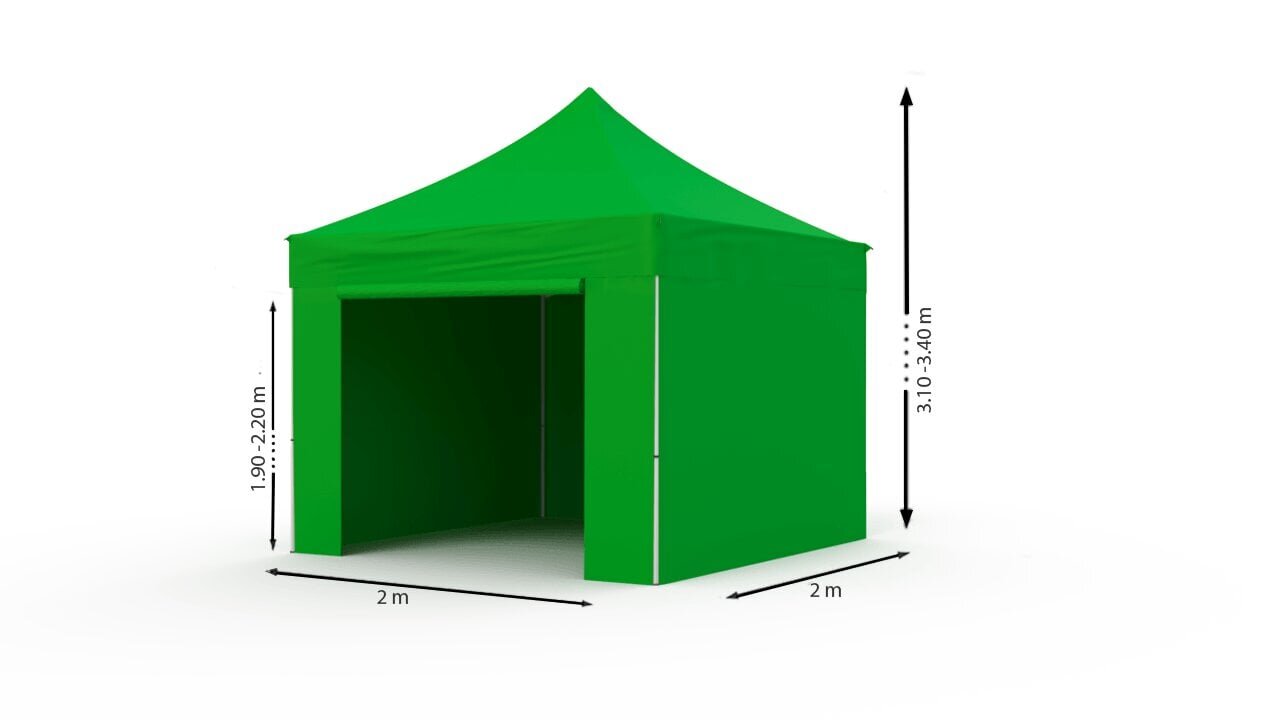 Pop-up telk 2x2 roheline Zeltpro PROFRAME hind ja info | Telgid | kaup24.ee