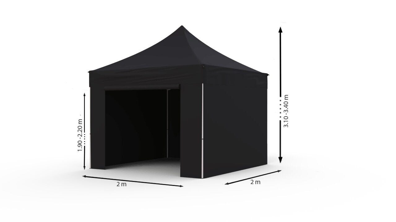 Pop-up telk 2x2 must Zeltpro PROFRAME hind ja info | Telgid | kaup24.ee