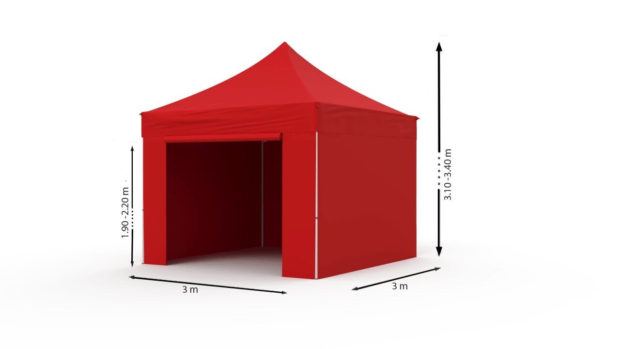 Pop-up telk 3x3 punane Zeltpro PROFRAME цена и информация | Telgid | kaup24.ee