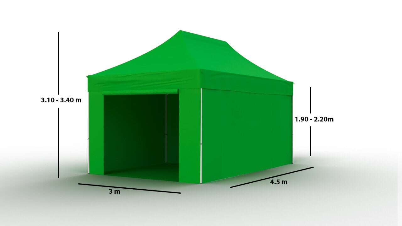 Pop-up telk 3x4,5 roheline Zeltpro PROFRAME hind ja info | Telgid | kaup24.ee