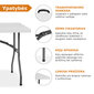 Kokkupandav mööblikomplekt Tonro: laud 240, valge, 10 Premium tooli, valge hind ja info | Aiamööbli komplektid | kaup24.ee