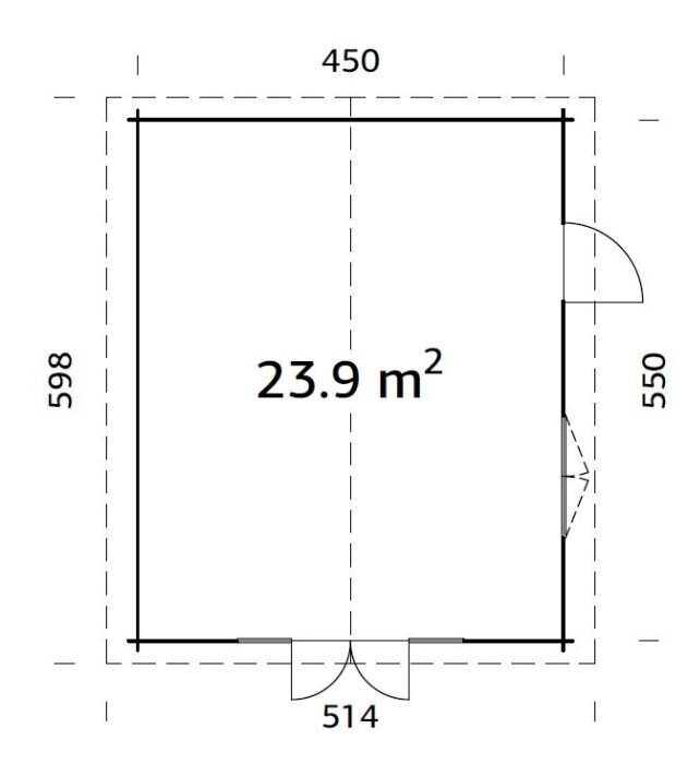 Aiamaja Irene 23,9 m² цена и информация | Kuurid ja aiamajad | kaup24.ee