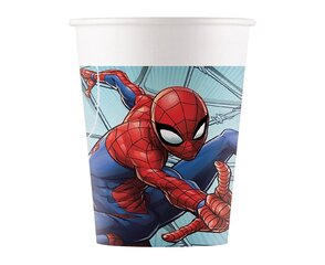 Ühekordsed pabertopsid "Spiderman Team Up", 200 ml, 8 tk 93468 hind ja info | Ühekordsed nõud | kaup24.ee