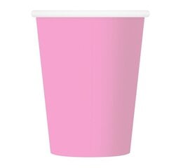 Одноразовые бумажные стаканчики , 270 мл, 6 шт, цвет: розовый (PF-KJJR) 7463 цена и информация | Праздничная одноразовая посуда | kaup24.ee