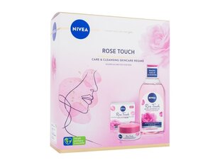 Kosmeetikakomplekt naistele Nivea Rose Touch: niisutav päevane geel-kreem kõikidele nahatüüpidele 50 ml + mitsellavesi orgaanilise roosiveega 400 ml hind ja info | Näokreemid | kaup24.ee