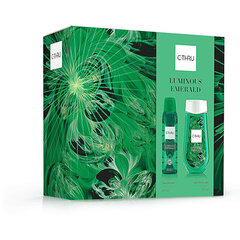 Komplekt C-Thru Luminous Emerald naistele: deodorant 150 ml + dušigeel 250 ml hind ja info | Lõhnastatud kosmeetika naistele | kaup24.ee