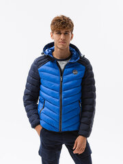 Куртка мужская демисезонная Ombre C366, синяя цена и информация | Мужские куртки | kaup24.ee