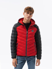 Куртка мужская демисезонная Ombre C366, красная цена и информация | Мужские куртки | kaup24.ee