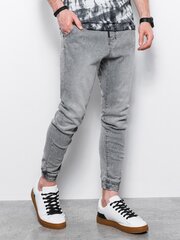 püksid joggers P1027 - hall hind ja info | Meeste teksad | kaup24.ee