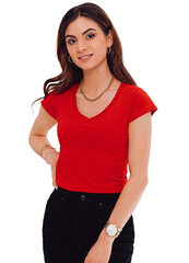 Женская футболка с V-образным вырезом Edoti SLR002, красная цена и информация | Футболка женская | kaup24.ee